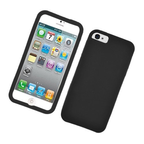 Black Silicone Soft Skin Gel Case Cover for Apple iPhone 5