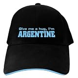 CAPS BLACK EMBROIDERY  GIVE ME A HUG , I'M ARGENTINE  ARGENTINA