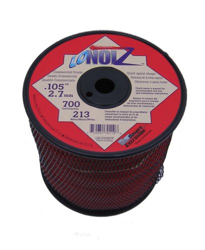 LoNoiz .105-Inch 3-Pound Spool Commercial Grade Spiral Twist Quiet Grass Trimmer Line, Red LN105MSP-2 LoNoiz .105-Inch 3-Pound Spool Commercial Grade Spiral Twist Quiet Grass Trimmer Line, Red LN105MSP-2