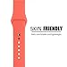 FanTEK Soft Silicone Sport Style Replacement iwatch Strap for Apple Wrist Watch 38mm Models - Small/Medium - Apricot