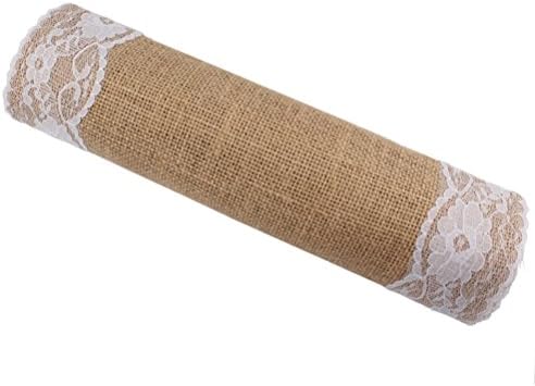 Marya 30270cm Burlap and Lace Table Runner Embroidered Wedding Party Decoration