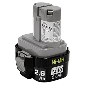Click here to buy Makita 193156-7 9134 9.6-Volt 2.6 Amp Hour NiMH Pod Style Battery by Makita.
