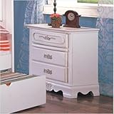 Sophie Romantic White Nightstand by Coaster Furniture