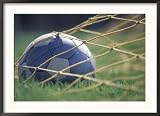 Soccer Ball in Net Framed Photographic Poster Print by Fogstock Llc, 36x26