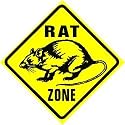 RAT ZONE CROSSING joke rodent pet sign