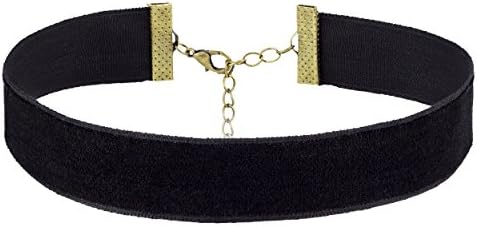 Women's or Teens Black Choker Necklace Velvet Choker (one)