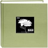 Cloth Photo Album w/Frame For Up To 200 4x6 Photos: Sage Green