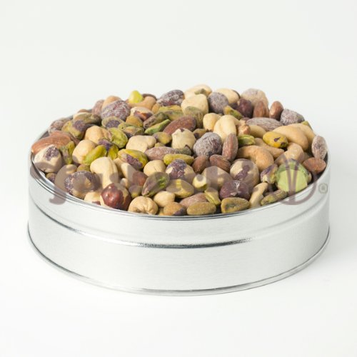 FastachiSuper Nut Mix Gift Tin (1LB) | Great For Gifting | Corporate Gifts | Holiday Christmas Hanukkah Gourmet Bouquet Arrangement Gift Birthday Care Package | Healthy Food Gourmet Nuts Mix | Adult Men Women Kids