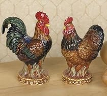 ROOSTER & chicken kitchen decor SALT AND PEPPER SHAKERS