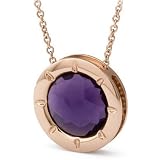 brosway ブロスウェイ CENTURY new Pendant ペンダント with pink god and violet crystal CE03の画像