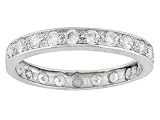 10KT WHITE GOLD 1.00CTW BELLA LUCE DIAMOND SIMULANT ETERNITY BAND
