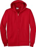 Port & Company - Full-Zip Hooded Sweatshirt. PC90ZH - XXXX-Large - Red