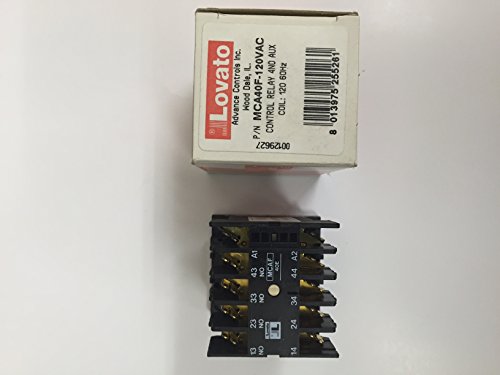Advance Controls MCA40F-120VAC Control Relay 4NO Aux Coil 120 60hz