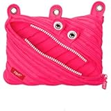 ZIPIT Monster 3 Ring Pencil Case, Dazzling Pink, 9"x0.7"x5.9" / 23x2x15cm (ZTM3R-CC-1)