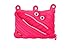 ZIPIT Monster Pencil Case for Girls, Cute 3-Ring Binder Pencil Pouch for Kids and Teens, Stationery Bag for School ,Pink