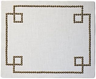 Cork Board Pin Board Linen with Nail Heads 18x21 by Pavona Interiors