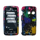 Paint Splatter Design Hard Cover Crystal Case for LG Rumor Touch LN510