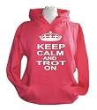 Keep Calm and Trot on' fuchsia hoodie