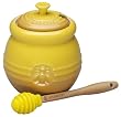 Le Creuset Stoneware Honey Pot with Silicone Dipper, Dijon