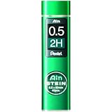Pentel Ain Stein Mechanical Pencil Lead, 0.5mm 2H, 40 Leads (C275-2H)