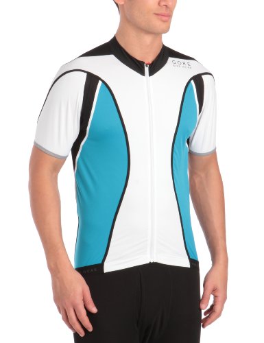 GORE BIKE WEAR Herren Fahrradtrikot OXYGEN FZ, white/pool blue, XL Preisvergleich