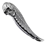 Unique Skull Wing 7 Folding Biker Knife - Curved Blade by Szco