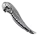 Unique Skull Wing 7" Folding Biker Knife - Curved Blade