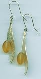 Amber Earring, Loop, MDK99, Brushed Sterling Leaves are Enhanced by a .5 Lemon Baltic Amber Bead Set on a Streling Wire. 2 3/8 Overall. 41XPldi%2BwKL. SL160 Amber Earring, Loop, MDK99, Brushed Sterling Leaves are Enhanced by a .5 Lemon Baltic Amber Bead Set on a Streling Wire. 2 3/8 Overall.