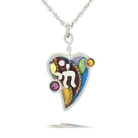 Judaic Chai (Life) & Heart Necklace #0402