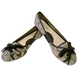 COACH JOSIE KHAKI SIGNATURE BALLET FLATS SHOES NEW