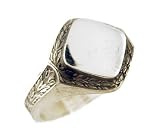 Victorian Style Sterling Silver Signet Ring