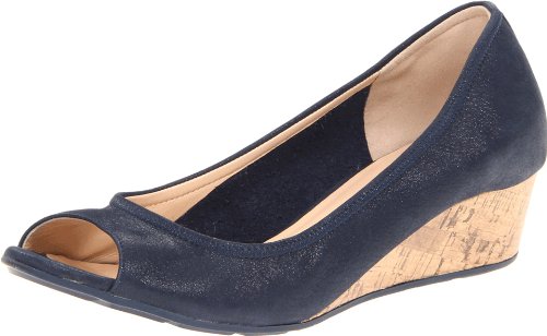 Cole Haan Sandals Cole Haan Women's Air Tali OT 40 Wedge Sandal,Blazer Blue Glisten,8.5 B US