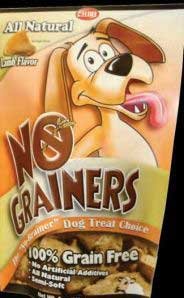 More image 3PK No Grainer Dog Treats - Pork - 5oz (Catalog Category: Dog / Dog Treats)