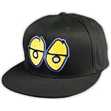 Krooked Eyes Snapback Hat (Black/Yellow/Blue)