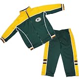 Green Bay Packers Boys Jacket and Pants Tracksuit Set (Toddler and Boys Sizes)