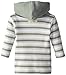 L'ovedbaby Unisex-Baby Newborn Organic Hoodie, Seafoam Stripe, 6-9 Months