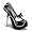 TEEZE-01, 5 3/4" 2 Tone Pump W/Concealed Platform(Wht-Blk Pat,6)