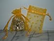 3x4 Tulle Polka Dots Wedding Favor Gift Bags/Pouches - Golden Yellow (10 Bags)