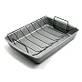 OvenStuff Non-Stick 17.2 Inch x 12.7 Inch x 2.7 Inch Large Roasting Pan with Rack