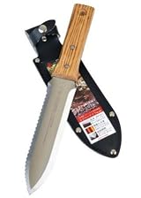 Tomita Japanese Hori Hori Garden Landscaping Digging Tool With 7-inch Stainless Steel Blade & Sheath