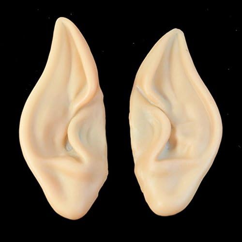 Pair Fairy Pixie Elf Ears Cosplay Larp Halloween Latex Soft Pointed Prosthetic Tips