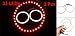 2 x 100mm Red 33 SMD LED Rear Angel Eyes Ring