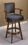 Hillsdale Classic Swivel Bar Stool with Tilt and Swivel, Cherry Finish Blac ....