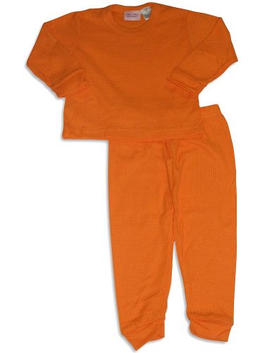 Carters Watch the Wear - Toddler Girls Long Sleeve Thermal Set, Orange (Size 3T)