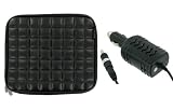 2n1 Combo - Acer Aspire One AOD250-1580 10.1-Inch Netbook Laptop Sleeve Slipcase with 12v Car Charger (Memory Foam with Faux Leather - Black)