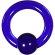 6 Gauge Dark Blue Acrylic Ball Captive Ring