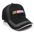 NASCAR White Stripe Baseball Hat, Official Licensed