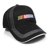 NASCAR White Stripe Baseball Hat, Official Licensed