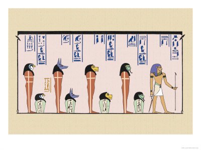 The Four Genii of Hades Giclee Poster Print by J. Gardner Wilkinson, 9x12