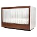 Roh Crib by Spot on Square - White/Walnut with One Side Acrylic
